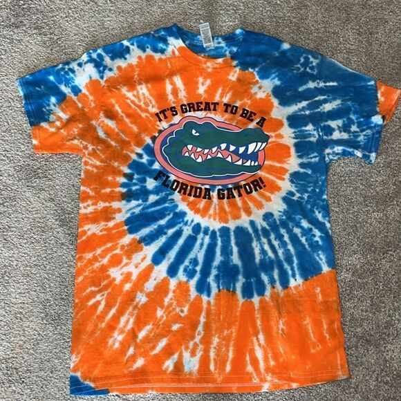 Tie dye Florida Gators Basketball football team t shirt M mens cotton madness - Picture 1 of 4